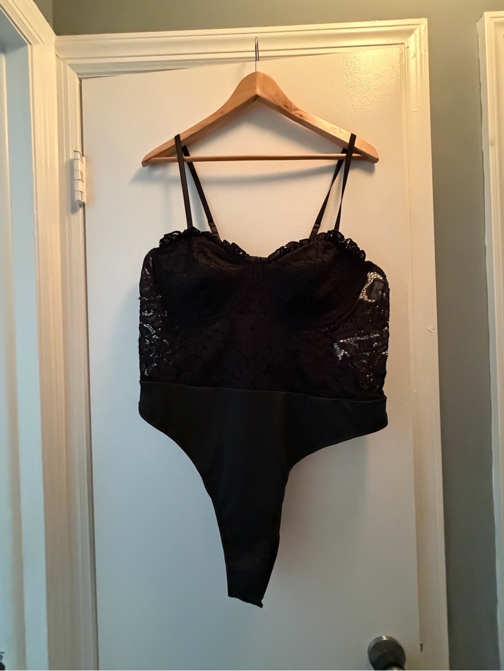 SHEIN Black Lace Bodysuit Chemise